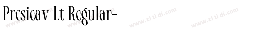 Presicav Lt Regular字体转换